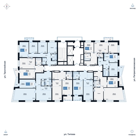 
  Продается 3-комн. квартира, 54.6 м², ЖК Салют, дом 1
. Фото 1.