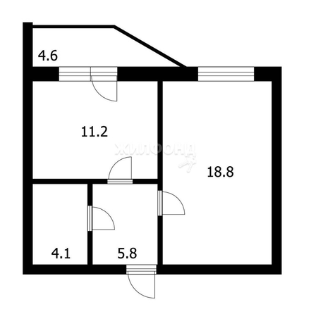 
   Продам 1-комнатную, 39.9 м², Красная Сибирь ул, 102

. Фото 7.