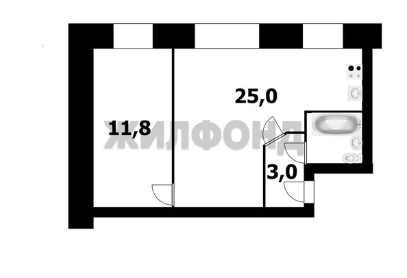 
   Продам 2-комнатную, 41.7 м², Кузьмы Минина ул, 13

. Фото 8.
