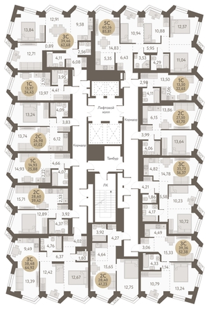 
   Продам 2-комнатную, 39.42 м², Urban-peaks (Городские вершины)

. Фото 1.