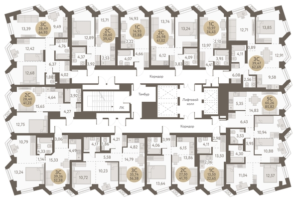 
   Продам 3-комнатную, 56.38 м², Urban-peaks (Городские вершины)

. Фото 1.