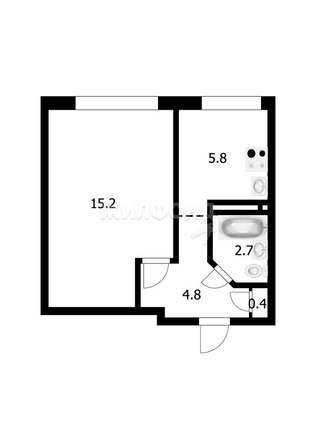 
   Продам 1-комнатную, 28.9 м², Доватора ул, 29

. Фото 6.