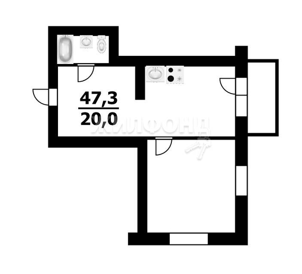 
   Продам 2-комнатную, 44.3 м², Коминтерна ул, 126

. Фото 18.