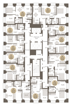 
   Продам 2-комнатную, 37.39 м², Urban-peaks (Городские вершины)

. Фото 1.