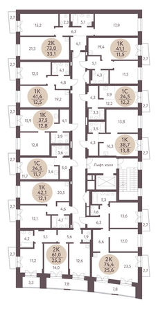 
   Продам 2-комнатную, 61 м², Зеленый город, дом 1

. Фото 1.