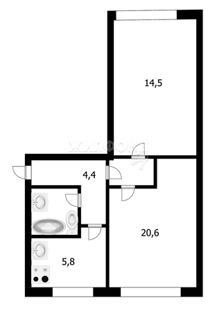 
   Продам 2-комнатную, 44 м², Немировича-Данченко ул, 28/5

. Фото 29.