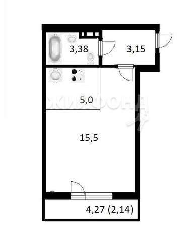 
   Продам студию, 27 м², 2-й микрорайон, 249

. Фото 11.