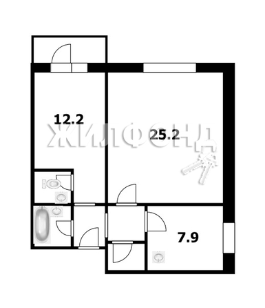 
   Продам 2-комнатную, 57.4 м², Татьяны Снежиной ул, 29

. Фото 21.