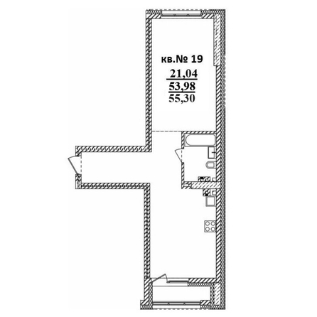 
   Продам 2-комнатную, 55.3 м²,  Римский квартал, 2 очередь

. Фото 1.