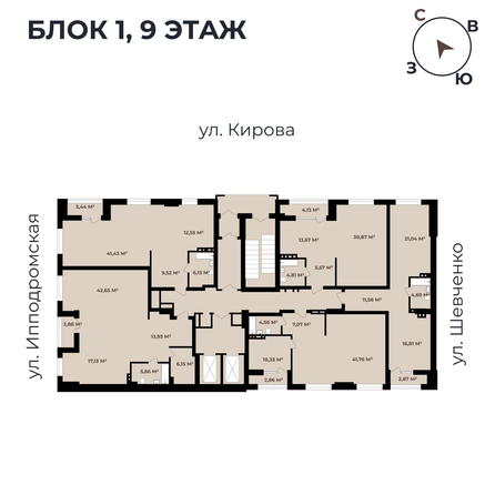 
   Продам студию, 59.04 м²,  Римский квартал, 2 очередь

. Фото 11.