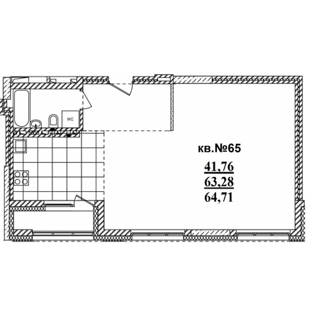 
   Продам 2-комнатную, 64.81 м²,  Римский квартал, 2 очередь

. Фото 1.