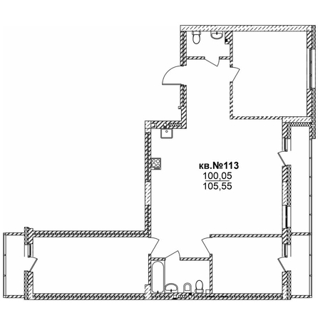 
   Продам 4-комнатную, 105.55 м²,  Римский квартал, 2 очередь

. Фото 1.