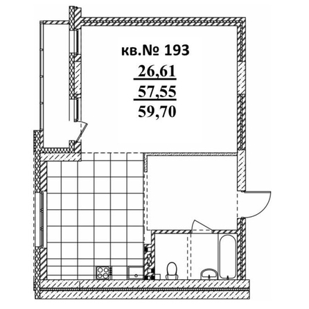 
   Продам 2-комнатную, 59.7 м²,  Римский квартал, 2 очередь

. Фото 1.