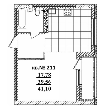 
   Продам студию, 41.1 м²,  Римский квартал, 2 очередь

. Фото 1.