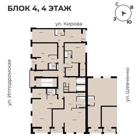 
   Продам 2-комнатную, 77.22 м²,  Римский квартал, 2 очередь

. Фото 11.