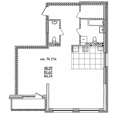 
   Продам 3-комнатную, 83.7 м²,  Римский квартал, 2 очередь

. Фото 1.