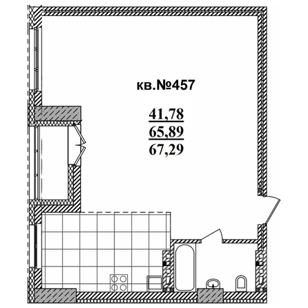 
   Продам 2-комнатную, 67.29 м²,  Римский квартал, 2 очередь

. Фото 1.