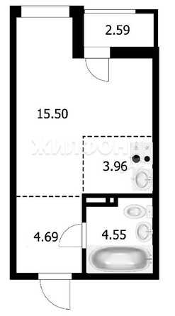 
   Продам студию, 27.6 м², Выборная ул, 133/1

. Фото 8.