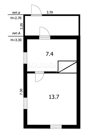 
   Продам 2-комнатную, 22 м², Гагарина ул, 8

. Фото 8.