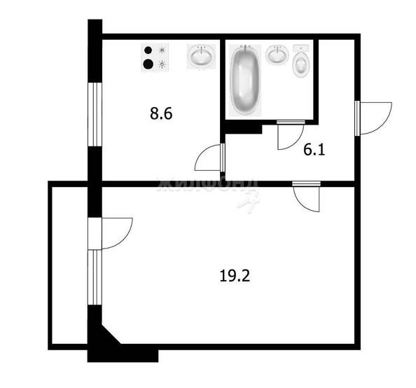 
   Продам 1-комнатную, 37.5 м², Хилокская ул, 1Б

. Фото 1.