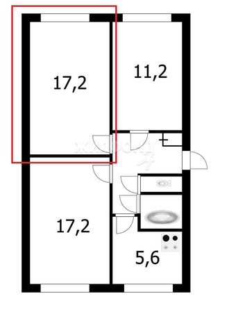 
   Продам комнату, 16.9 м², Российская ул, 28

. Фото 14.