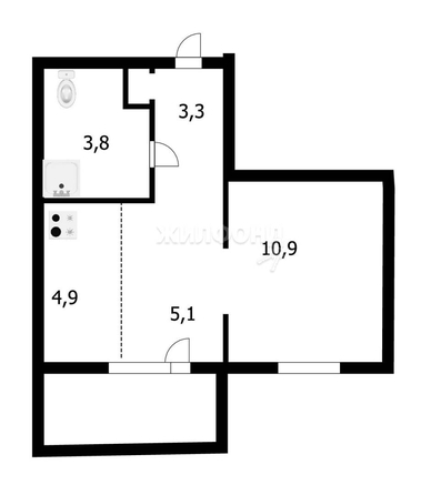 
   Продам студию, 28.1 м², Связистов ул, 162/4

. Фото 5.