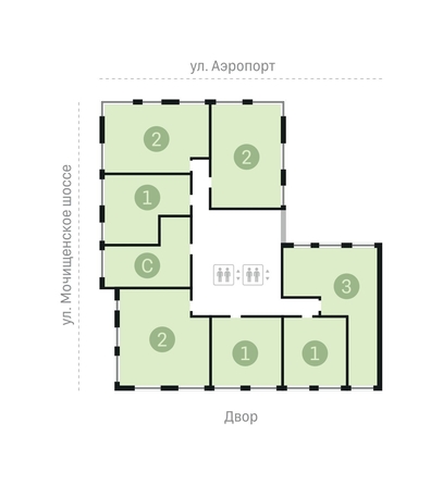 
   Продам студию, 38.21 м², Авиатор, дом 1-2

. Фото 9.