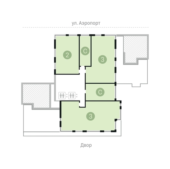 
   Продам 1-комнатную, 66.63 м², Авиатор, дом 1-2

. Фото 9.