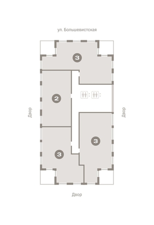 
   Продам 3-комнатную, 121.5 м², Европейский берег, дом 44

. Фото 1.