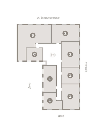 
   Продам 1-комнатную, 66.6 м², Европейский берег, дом 44

. Фото 1.