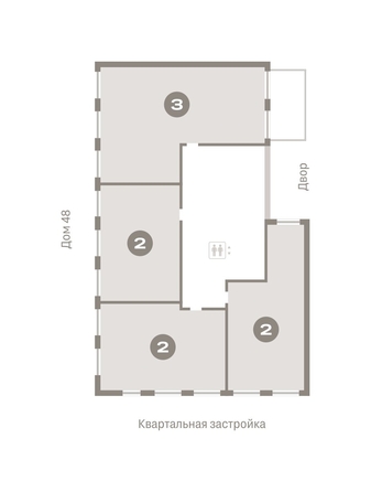 
   Продам 2-комнатную, 76.69 м², Европейский берег, дом 49

. Фото 1.