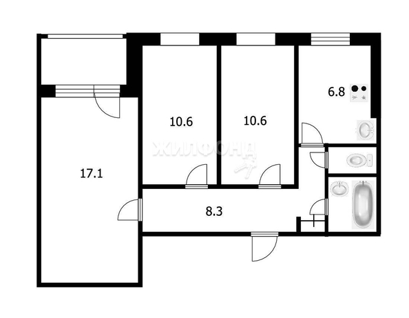 
   Продам 4-комнатную, 71.5 м², Линейная ул, 45/1

. Фото 16.