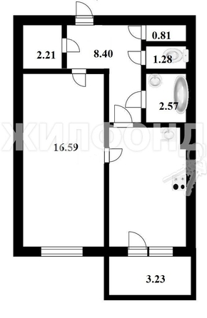 
   Продам 1-комнатную, 42.24 м², Виталия Потылицына ул, 11/1

. Фото 7.