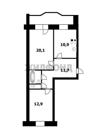 
   Продам 2-комнатную, 59.2 м², Есенина ул, 31/1

. Фото 18.