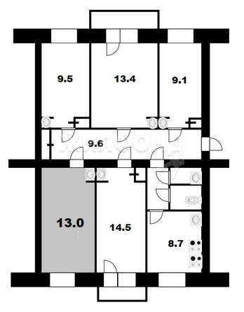 
   Продам комнату, 13 м², Ватутина ул, 33

. Фото 9.