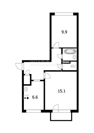 
   Продам 2-комнатную, 43.3 м², Курганская ул, 36

. Фото 10.