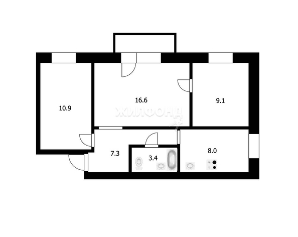 
   Продам 3-комнатную, 55.3 м², Немировича-Данченко ул, 28/1

. Фото 19.