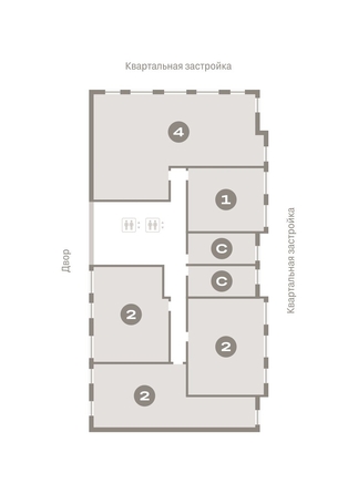 
   Продам 2-комнатную, 76.94 м², Европейский берег, дом 49

. Фото 1.