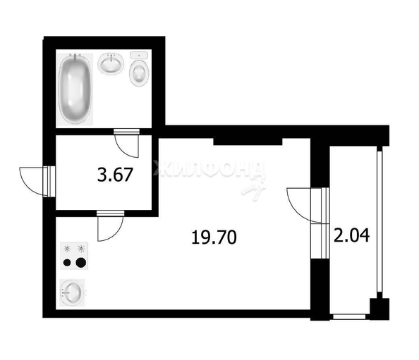 
   Продам студию, 26.7 м², Калинина ул, 18

. Фото 5.