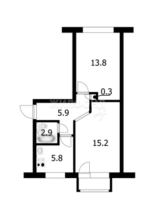 
   Продам 2-комнатную, 43.9 м², Зорге ул, 205

. Фото 20.