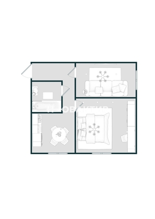 
  Продается 2-комн. квартира, 55.4 м², Объединения ул, д. 24
. Фото 2.