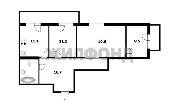
   Продам 3-комнатную, 71.6 м², Танковая ул, 32

. Фото 22.