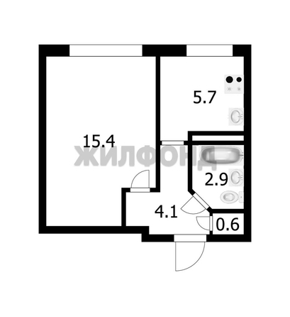 
   Продам 1-комнатную, 27.9 м², Октябрьская ул, 11

. Фото 8.
