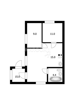 
   Продам 3-комнатную, 74.7 м², Рубежная ул, 36/1

. Фото 3.