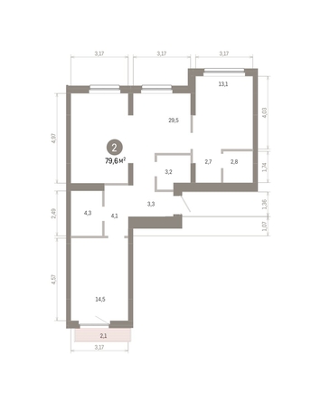 
  Продается 2-комн. квартира, 79.6 м², ЖК Лебедевский квартал, дом 1
. Фото 1.