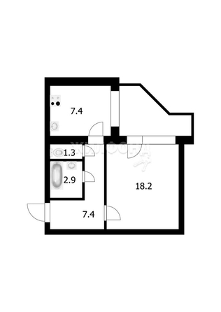 
   Продам 1-комнатную, 37.2 м², Фрунзе ул, 61

. Фото 12.