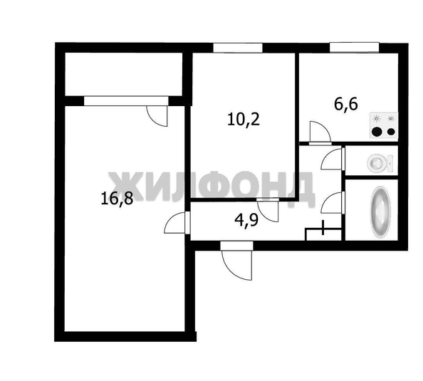 
   Продам 2-комнатную, 42.4 м², Дуси Ковальчук ул, 28/1

. Фото 15.