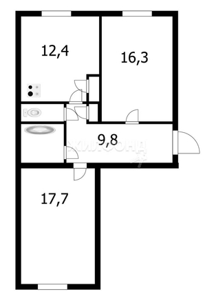 
   Продам 2-комнатную, 63 м², Аэропорт ул, 7

. Фото 11.