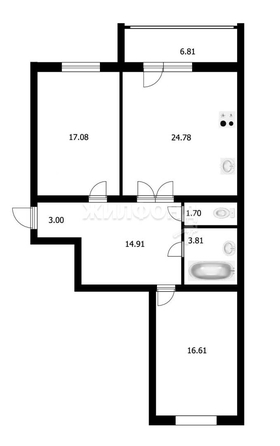 
   Продам 3-комнатную, 82.6 м², 2-й (4 мкр.) кв-л, 232

. Фото 17.