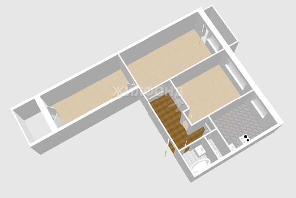 
   Продам 3-комнатную, 62.4 м², Саввы Кожевникова ул, 1/1

. Фото 19.